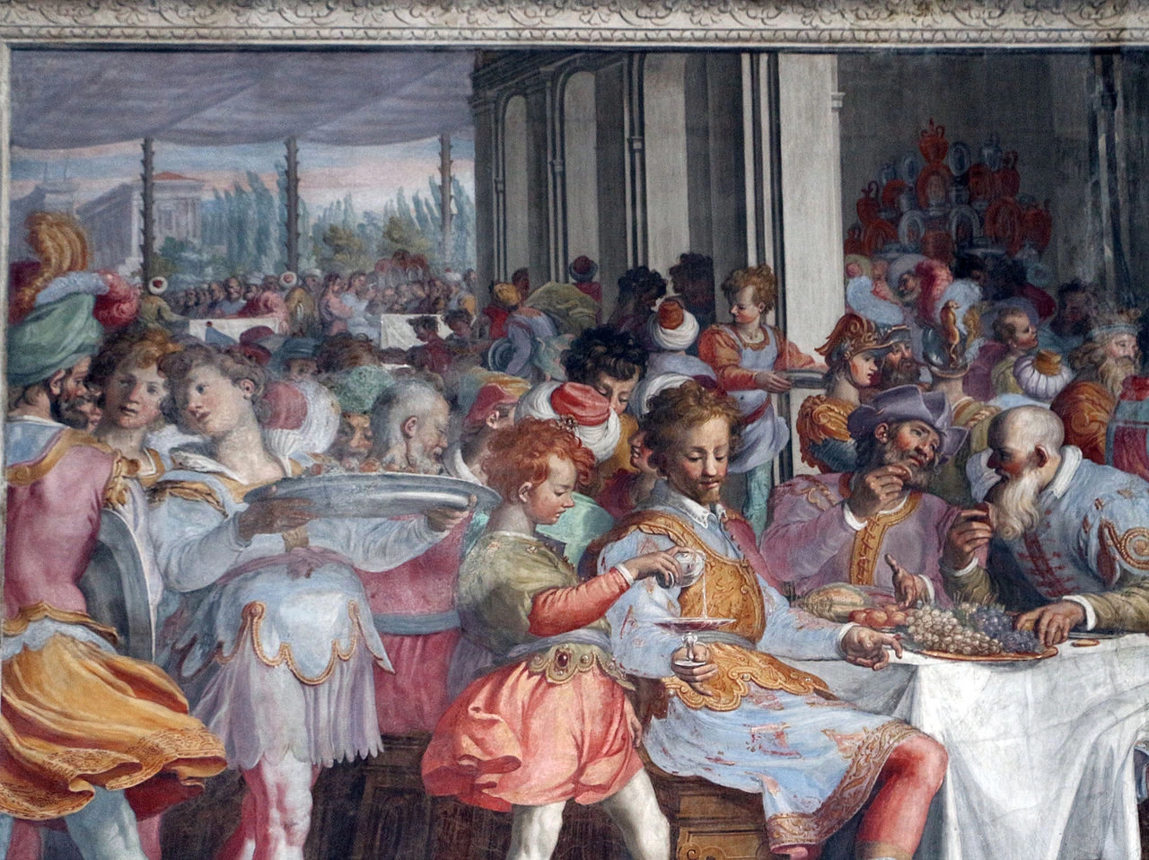 Il banchetto di Assuero - Palazzo Corsi, Tornabuoni, Firenze, dettaglio